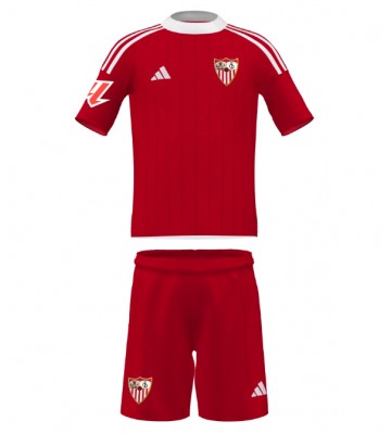 Sevilla Udebanetrøje Børn 2025-26 Kortærmet (+ Korte bukser)